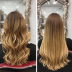 Ombre honey blonde hair transformation